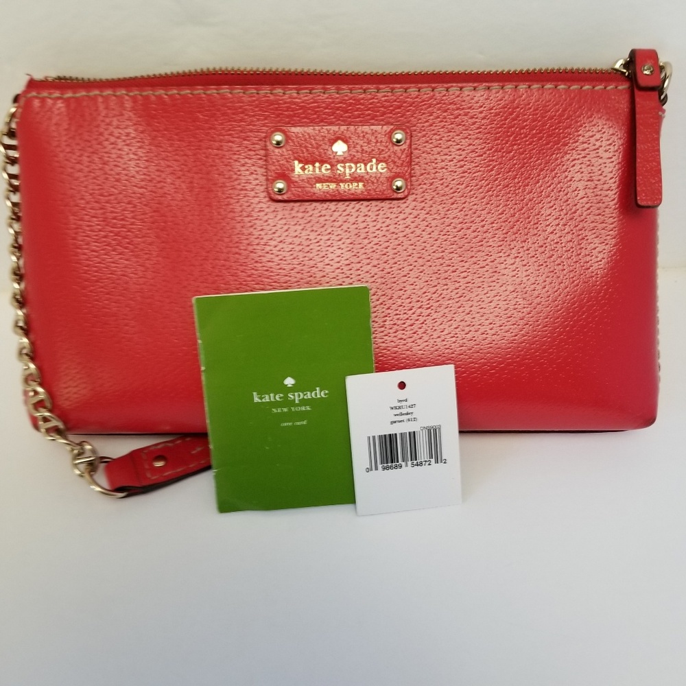Kate Spade Byrd Wellesley RARE Garnet Red Bag - Picture 7 of 8